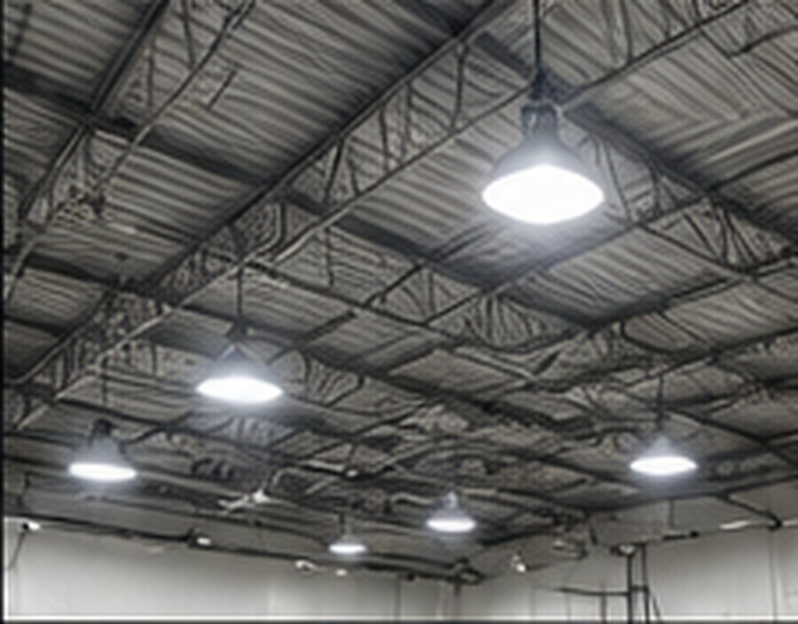 Illustrative electrical lighting installation without people
